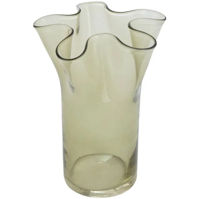 Atmosphera Créateur d'intérieur® Vaas met geschulpte hals van geblazen glas FLDR Vert