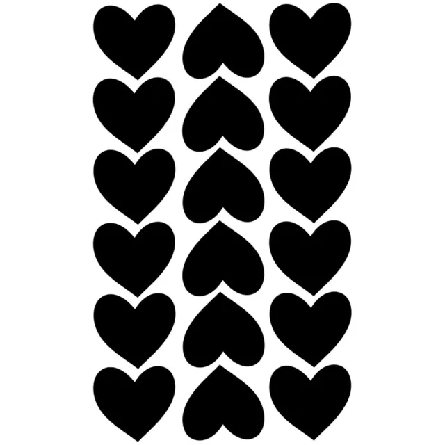 Label2X Muursticker hartjes zwart Army