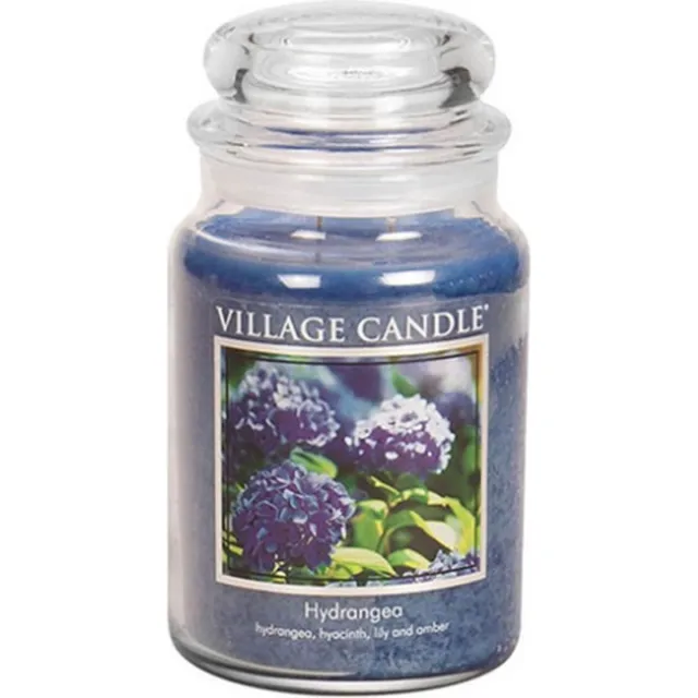 village candle Large Jar Hydrangea Blauw