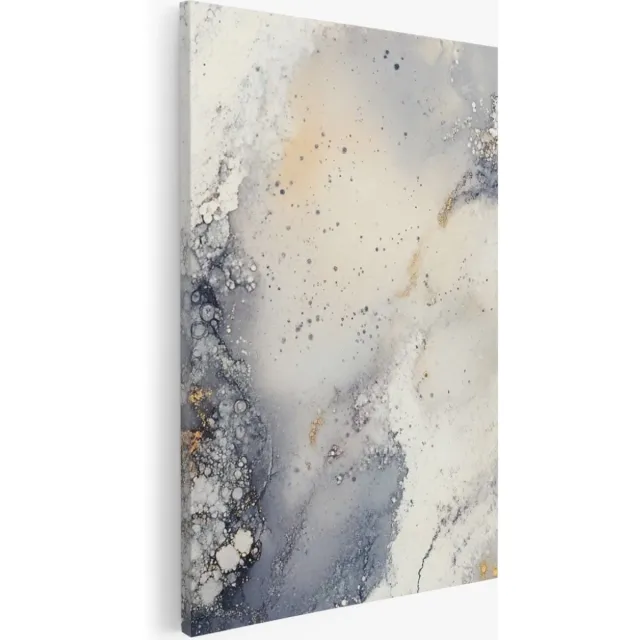 Saammp Canvas Schilderij - Marmer - Abstract kunstwerk - Goud - 30x40 - Foto op canvas - Wanddecoratie - Muurdecoratie Woonkamer - Slaapkamer decoratie - Canvas Print Multicolor