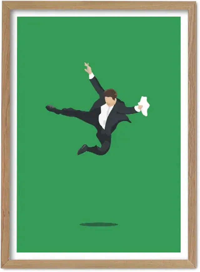 FC Kluif 'De karatetrap' Poster - 70 x 50 cm Wit