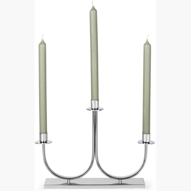 Zilverstad Kandelaar Elana 3-pits zilver kleur - Moederdag cadeautip!