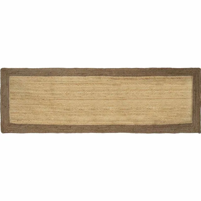 vidaXL Gebied Tapijt Grijs en natuurlijk 80 x 200 cm Jute