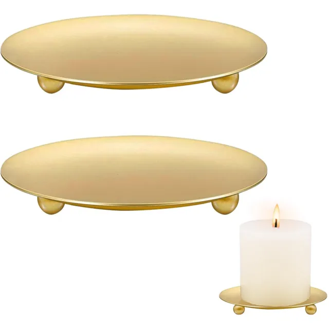 My Ninki ® Elegant Set van Twee Goudkleurige Kaarsenhouders voor Stijlvolle Tafeldecoratie en Feestelijke Gelegenheden