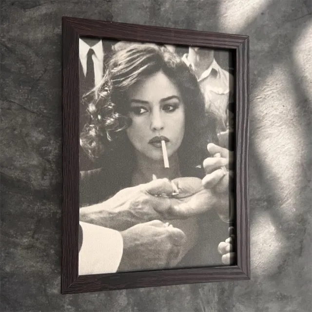 KAE Design Poster - Monica Bellucci - Art Print - 13x18cm - Framed Brown