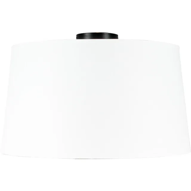 QAZQA Combi - Moderne Plafondlamp - 1 lichts - H 260 mm - Zwart - Woonkamer | Slaapkamer | Keuken Wit