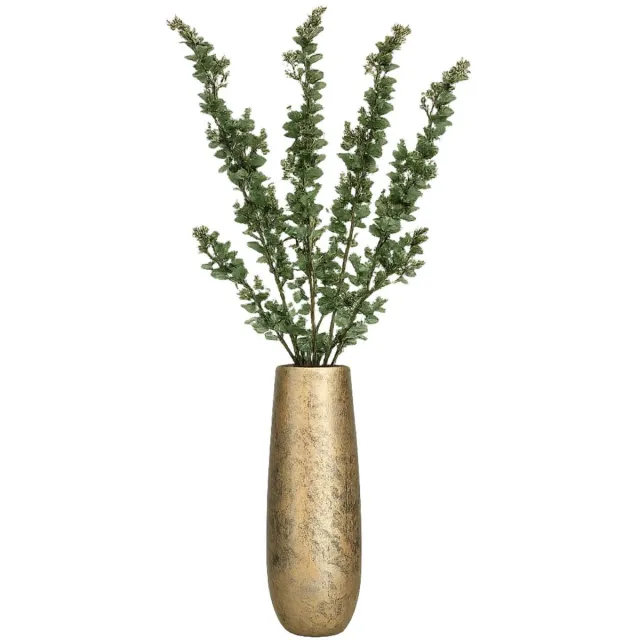 Bellatio Design Kunstplant sierttakken Eucalyptus luxe - 6x - 119 cm - lichtgroen - bladgroen - decoratief