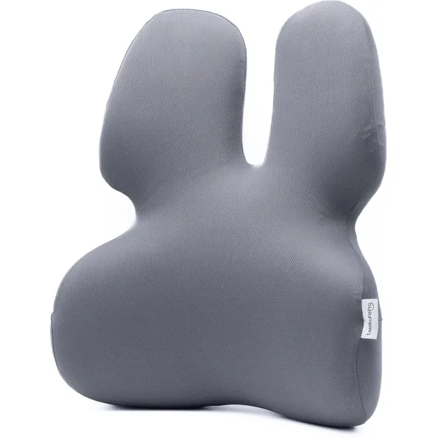 LumboFitPro Lendekussen – Ergonomisch Rugkussen & Lendensteun voor Onderrug – Memory Foam – Bureaustoel & Autostoel – Antraciet