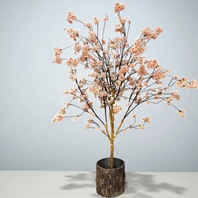 Seta Fiori Kunstbloesemboom -Kunstboom - 220cm - Echt hout - Sakura Roze