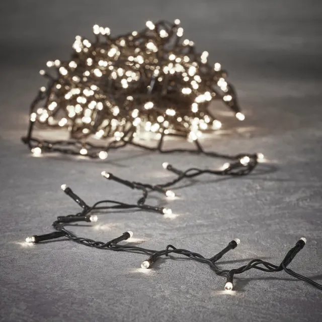 Luca Lighting kerstverlichting lichtsnoer - ook voor buiten - 360 lampjes warm wit - timer - 2700 cm