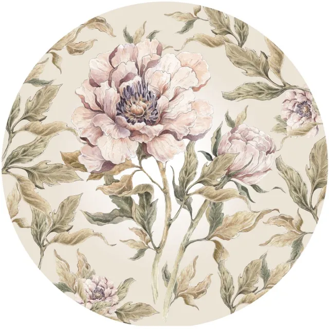 Dekornik Muursticker Cirkel Bloemen 150 cm roze
