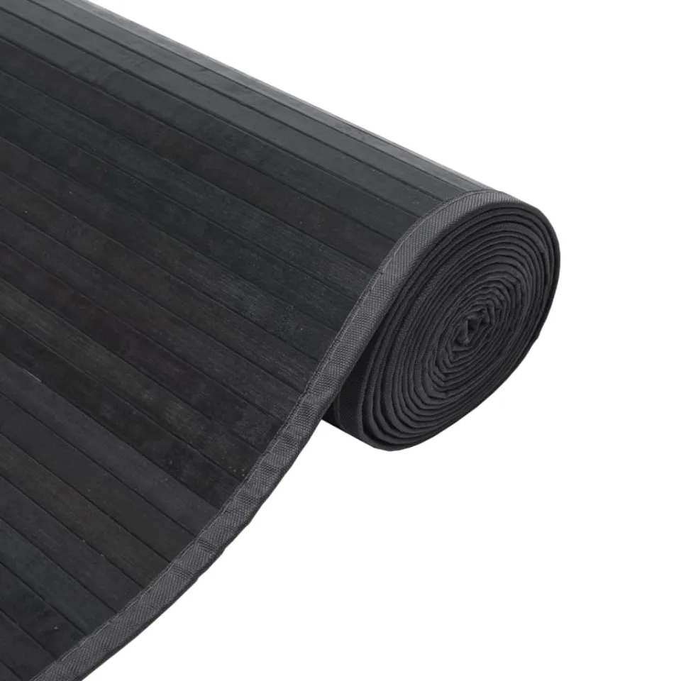 vidaXL Vloerkleed rechthoekig 100x200 cm bamboe grijs, foto 4