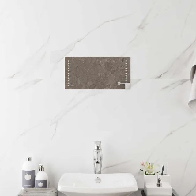 vidaXL LED Badkamer Spiegel Doorzichtig 40 x 20 cm gehard glas Transparent