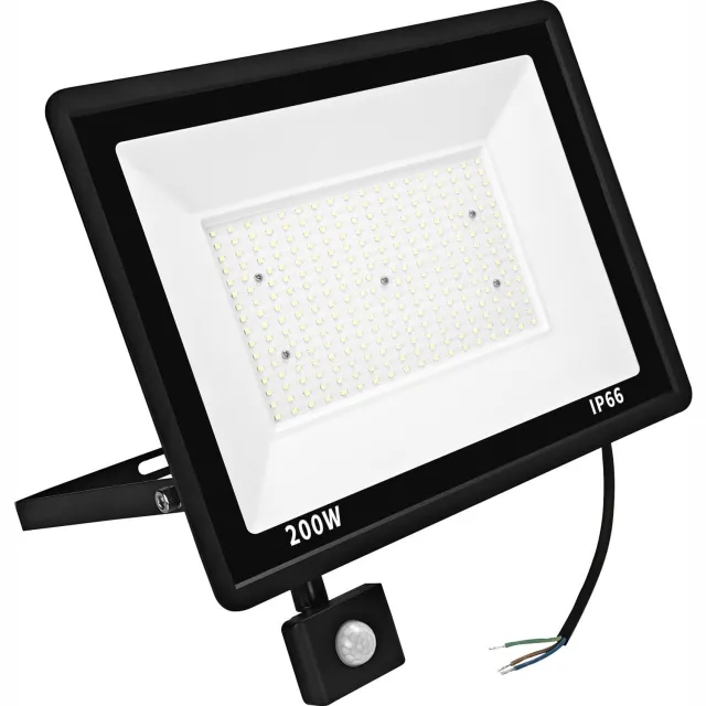 Tsong LED schijnwerper 200W - Koelwit 4000K - 24.000 lm - 120° breedstraler - bewegingssensor - IP65