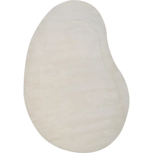 Beliani MASSO - Vloerkleed - Lichtbeige - 160 x 230 - Viscose