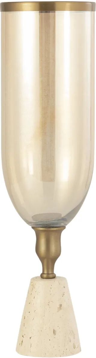 PTMD Windlicht Tadh - Goud - 13x13x47cm