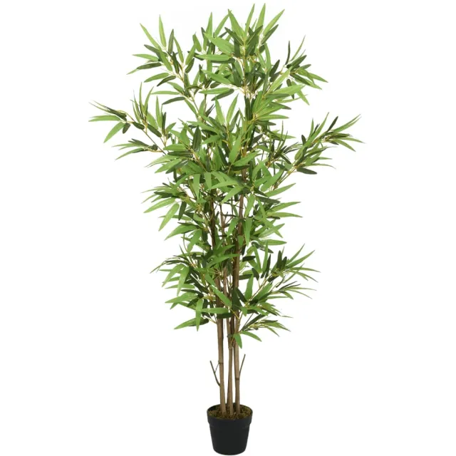 vidaXL Kunstplant bamboe 828 bladeren 150 cm groen
