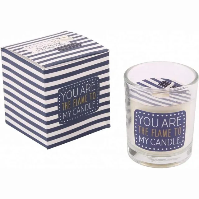CGB Giftware You'll Do 'You Are The Flame To My Candle' Candle Set of Two Wit