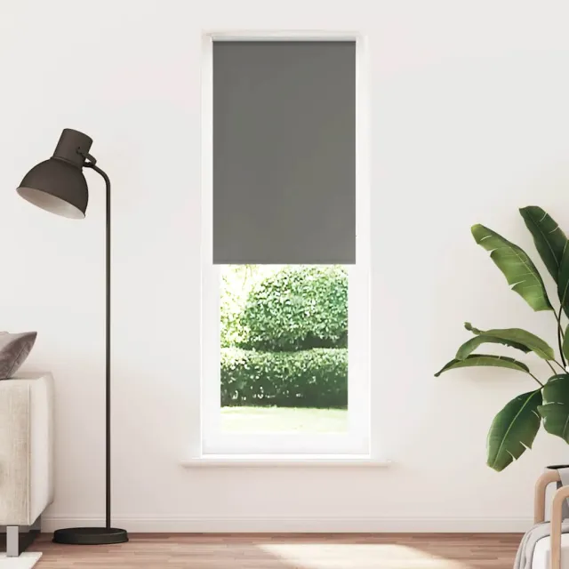 vidaXL Rolgordijn verduisterend 85x210cm stofbreedte 80,7 cm polyester grijs