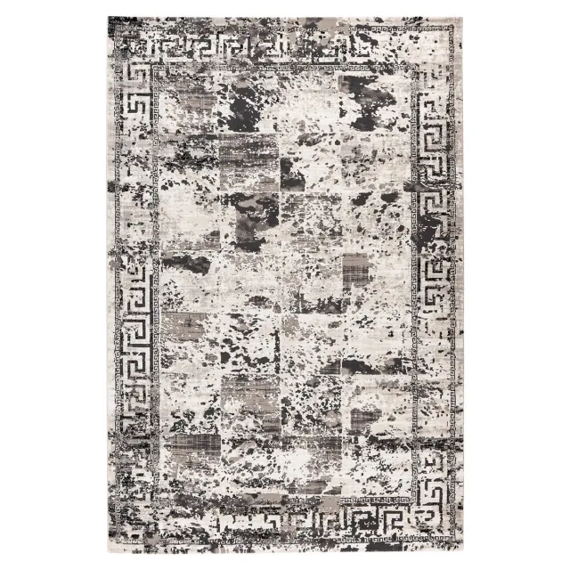 Padiro elegant laagpolig vloerkleed 200 x 290 cm - lichtbeige - vintage patroon - van polyester en katoen