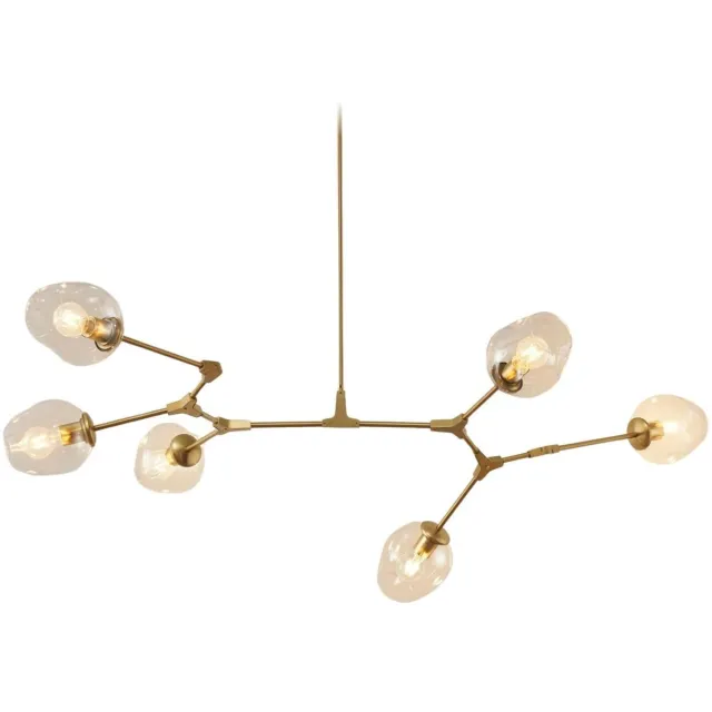 KOSILUM Ofélia - Lamp - Transparant en goud - Metaal en glas