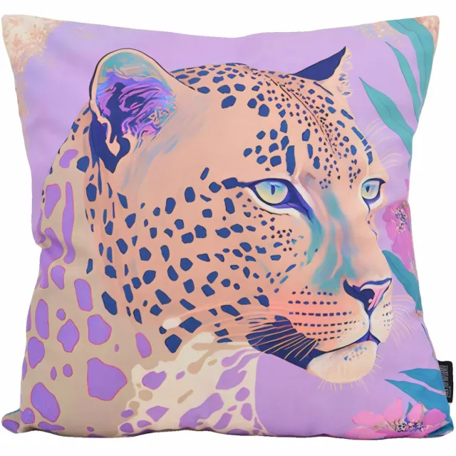 Gek op Kussens! Lila Luipaard Kussenhoes | 45 x 45 cm | Katoen/Polyester