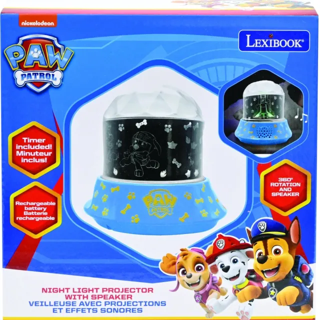 Lexibook Paw Patrol nachtlampje projector met luidspreker BLAUW