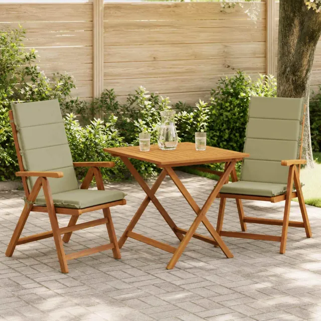 vidaXL Kussen voor stoel met hoge rug GEMERT 2 st 100% Polyester groen