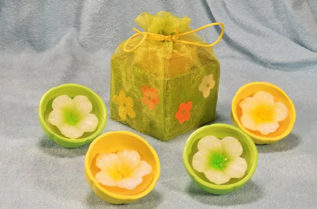 MilaNNE Moederdag Special 2026: 2x BLOEMENKAARSJE in luxe geschenkdoos - een prachtig cadeau voor MOEDERDAG - Gemaakt door Candles by Milanne - BEKIJK VIDEO groen