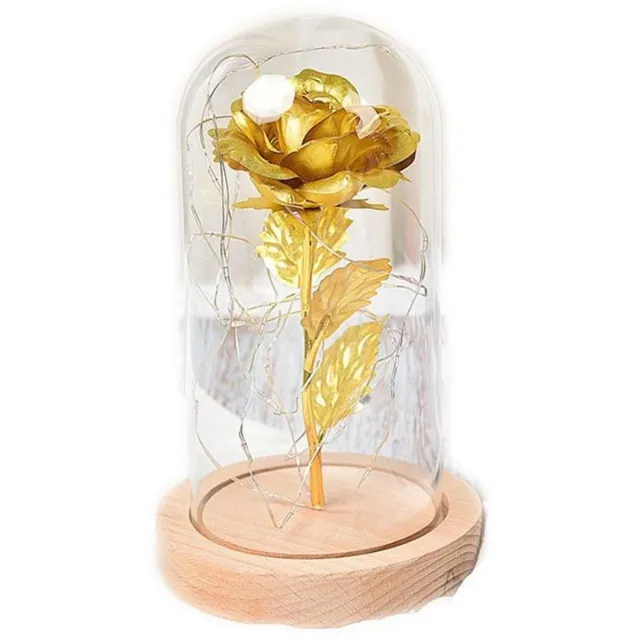 100 LED Rozenlamp Nachtlampje Romantisch Cadeau Gold