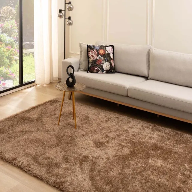 Tapeso Velvet vloerkleed - Posh bruin 120x180