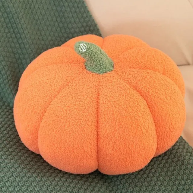 Equivera pompoen kussen Pompoen Kussen - 3D Pluche Pompoen Kussen - Pompoen Decoratie - Thanksgiving Pluche Pompoen Sierkussen - Halloween Pompoen Sierkussen - Pompoen Sierkussen - Pompoen Decoratie oranje