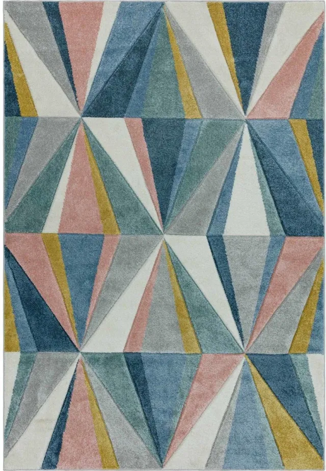 Eazy Living Easy Living - Sketch-Diamond-Multi Vloerkleed - 160x230 - Rechthoek - Laagpolig Tapijt - Modern - Meerkleurig