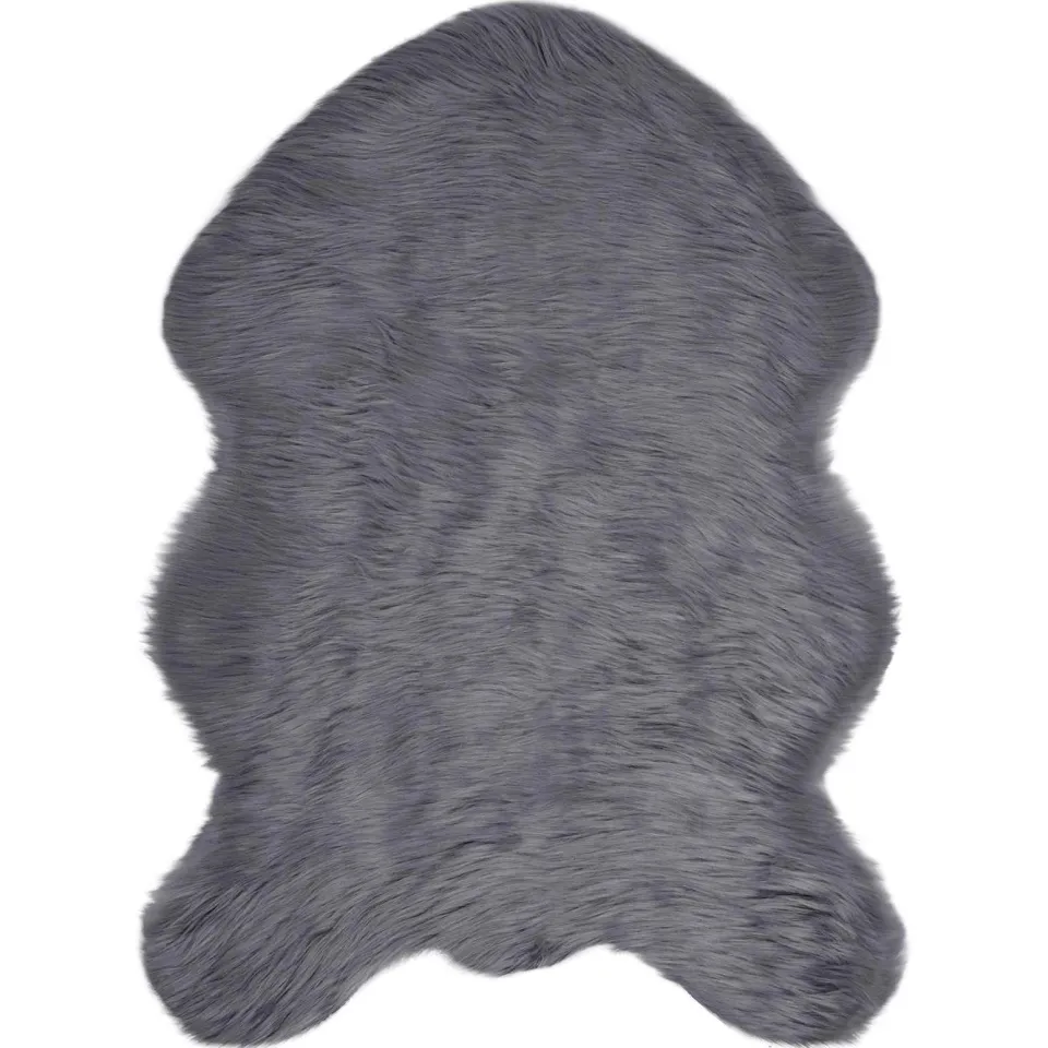 vidaXL Tapijt van imitatie TAFALLA Antracietkleurig 80 x 120 cm Anthraciet