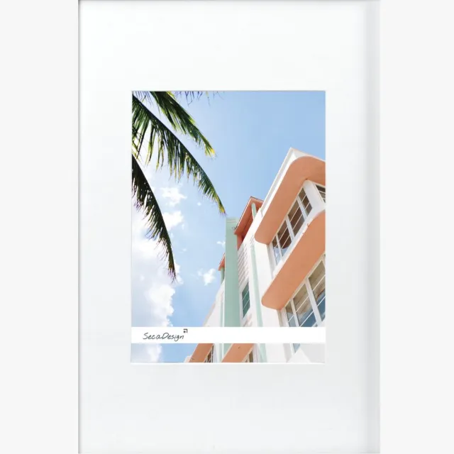 SecaDesign Fotolijst - SecaDesign - Fika - 10x15 / 7x10 cm fotomaat met passe-partout - Wit - Fotokader