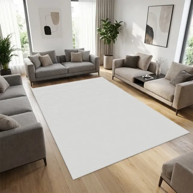 TapisTrend Designer tapijt Grijs 80x300 cm Modern, effen acryl vloerkleed met textuur voor de woonkamer, slaapkamer en eetkamer