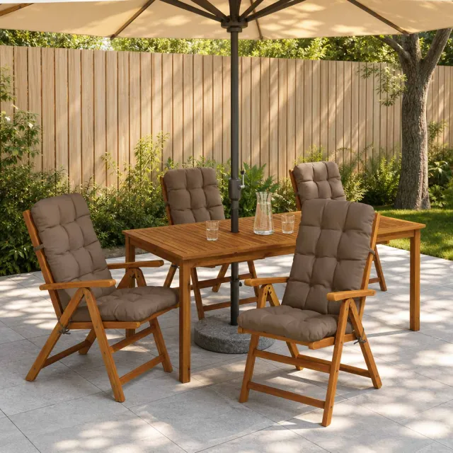 vidaXL 6-delige Hoogrug Kussen VIANEN 6 st 100% Polyester Taupe