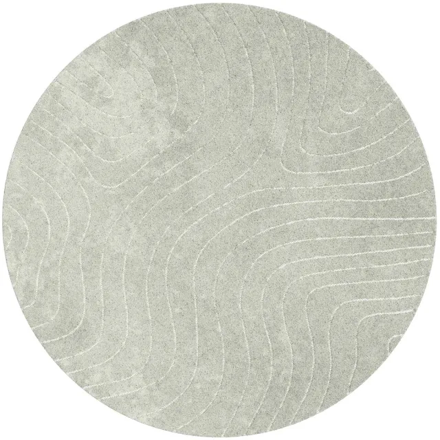 vidaXL Binnen- - en - buitenkleed - PALMERAS - Groen - Ø - 120 - CM - Polyester
