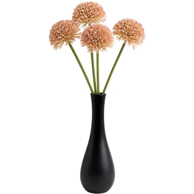Bellatio Design Sierui Globemaster kunstbloem - 4x - losse stelen - zalmroze - 44cm - Natuurlijke uitstraling