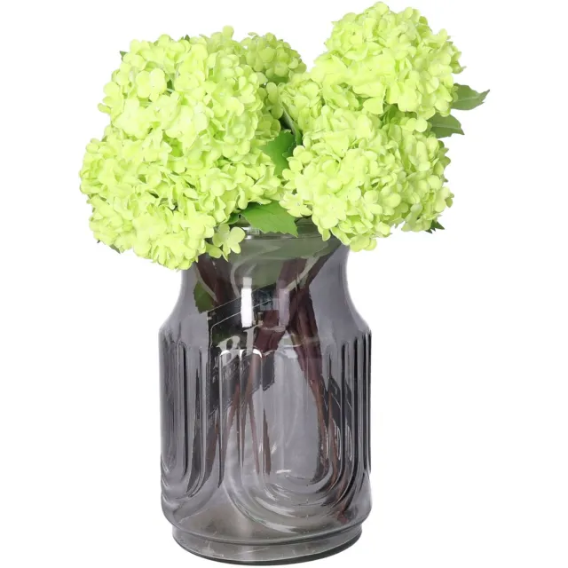 Bellatio Design Kunstbloem Viburnum/sneeuwbal - 2x - 30 cm - groen - losse steel - kunst zijdebloemen