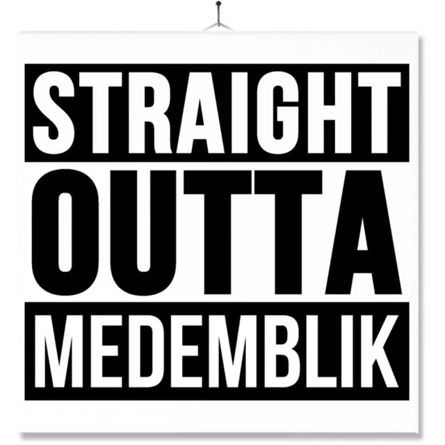 MC Living Tegel Met Opdruk | Geschenk | Wc | Toilet | Straight Outta Medemblik Multi-Color