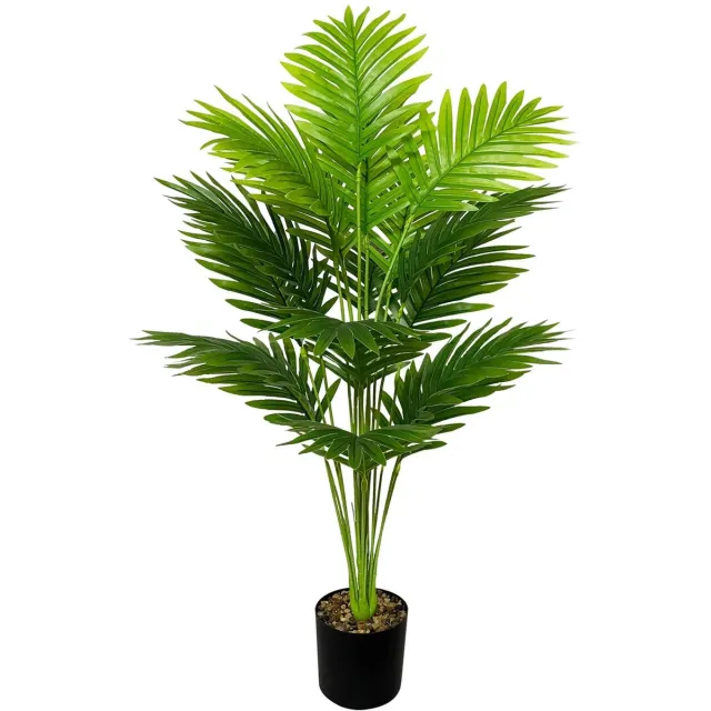 Unyqoos Levensechte kunstpalm voor sfeervolle decoratie binnenshuis en buitenshuis Groen