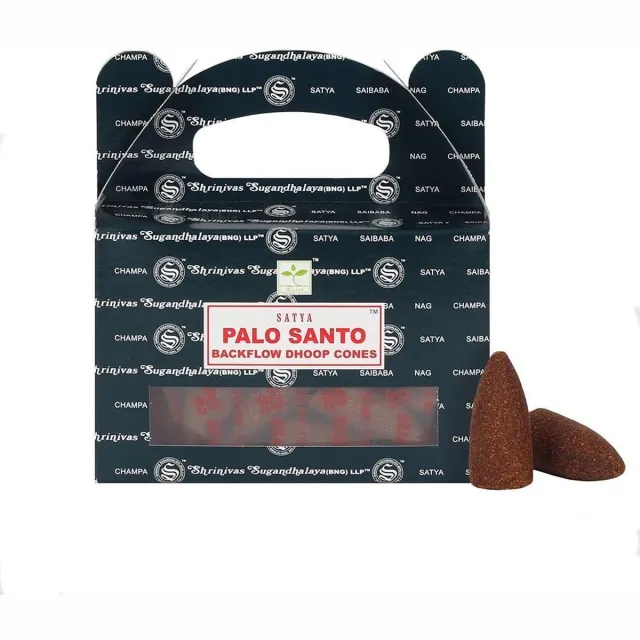Satya Backflow wierookkegels palo santo - Satya Donker Groen