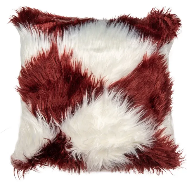 Clayre & Eef Kussenhoes 45x45 cm Wit Rood Polyester