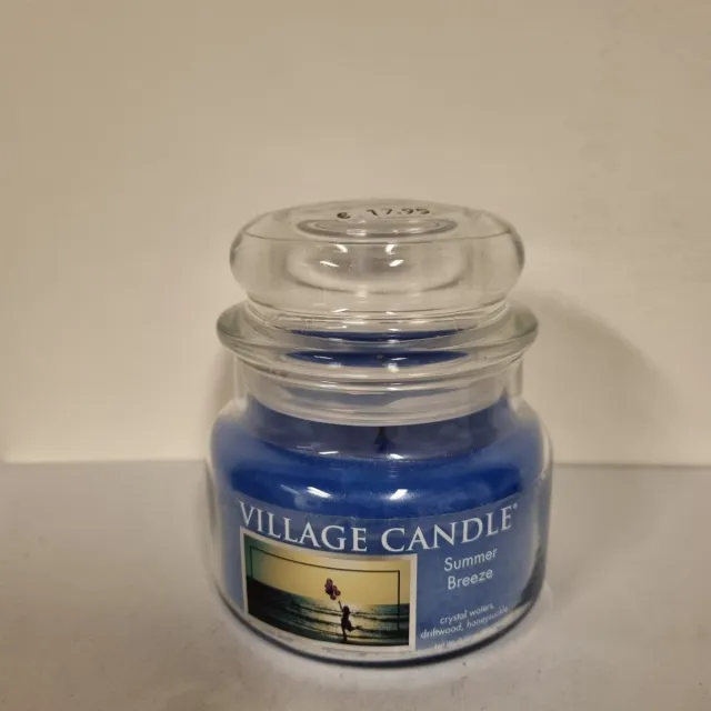 village candle Summer Breeze geurkaars 262 gram blauw