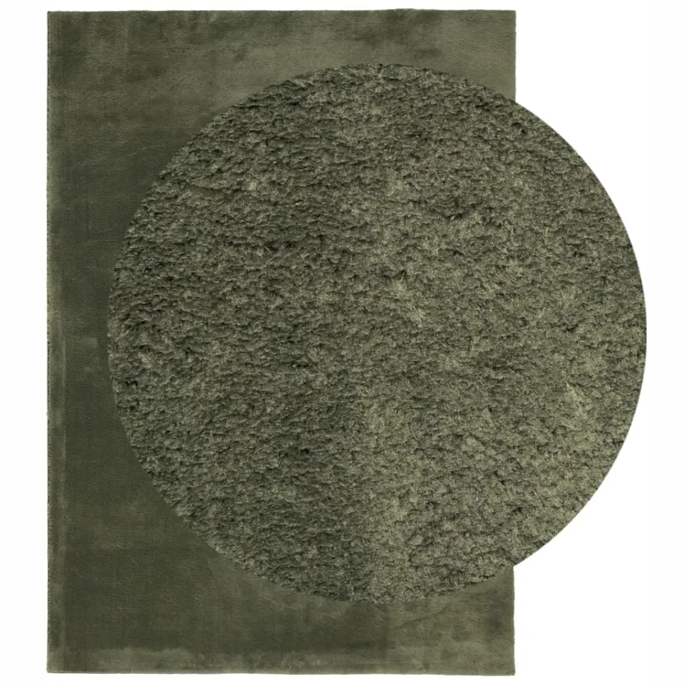 vidaXL Rug HUARTE Green 200 x 280 cm 100% Polyester Plat Groen