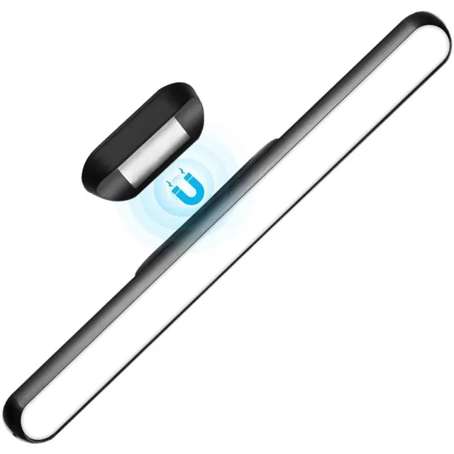 oneay Dimbaar aanraakgevoelig lichtbalkje voor onder lampen, zelfklevend aan de muur, leeslamp op batterijen, oplaadbare LED, magnetische bevestiging, hoofdbordlamp, zelfklevende lamp, kastlamp, loftlamp - Wit licht