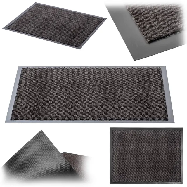 KADAX Antislip vuilvangmat, deurmat voor binnen en buiten, deurmat voor entrees en huisdeuren (antraciet, 120 x 240 cm)