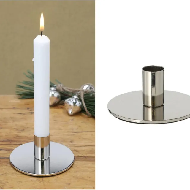 Novaliv Kaarsenhouder metaal zilver 10x5cm woondecoratie vintage kerst tafeldecoratie kaarsenhouder kaarspen scandinavisch chic kaarsenhouder retro woonkamerdecoratie decoratieve kom