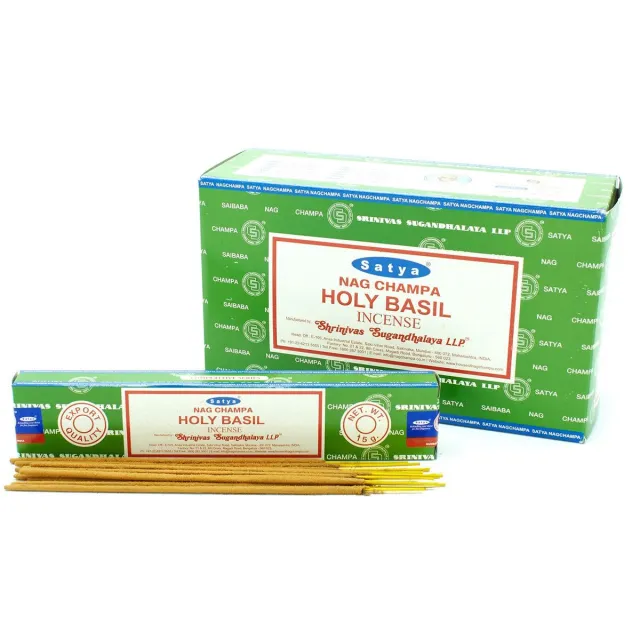 Ancient Wisdom Satya - holy basil - wierook - basilicum - doos 12 pakjes van 15 gram